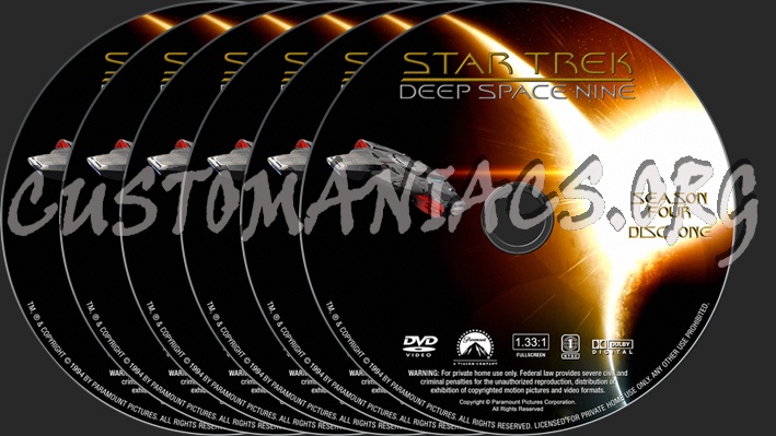 Star Trek Deep Space Nine Season 4 dvd label