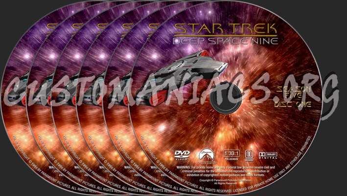 Star Trek Deep Space Nine Season 5 dvd label