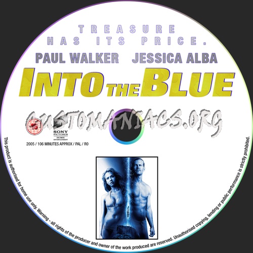 Into The Blue dvd label