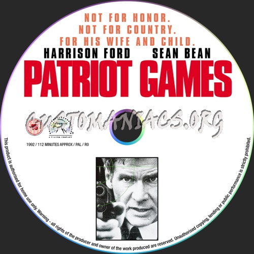 Patriot Games dvd label