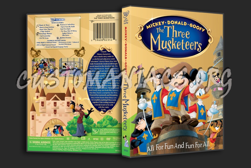 Mickey, Donald, Goofy: The Three Musketeers dvd cover