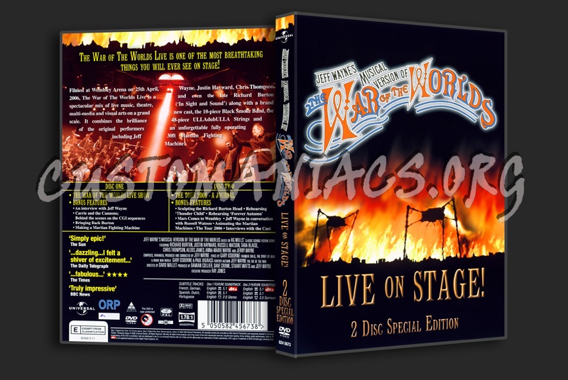 War Of The Worlds Live On Stage dvd cover