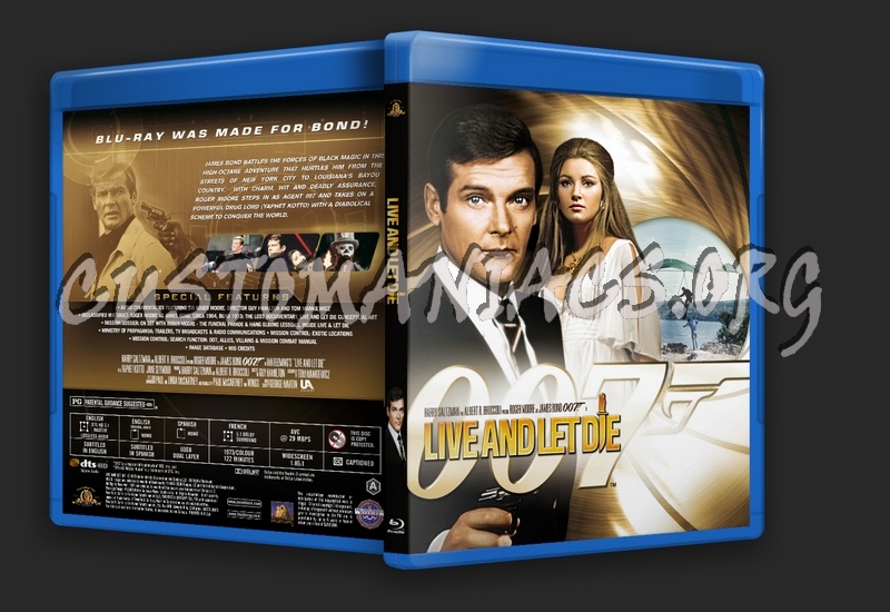 James Bond: Live and Let Die blu-ray cover