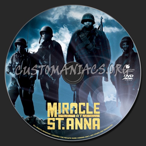 Miracle at St. Anna dvd label