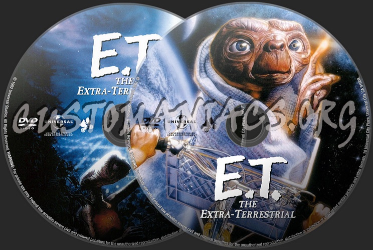 ET The Extra Terrestrial dvd label