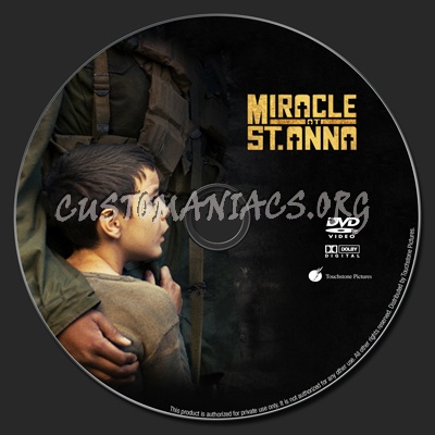 Miracle At St. Anna dvd label