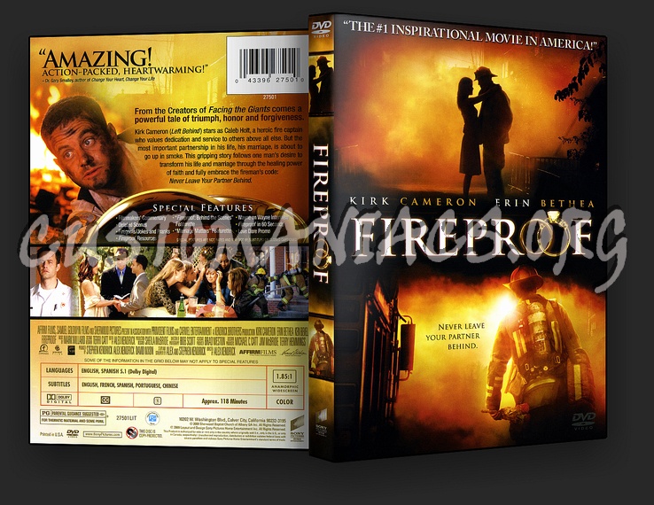 Fireproof dvd cover
