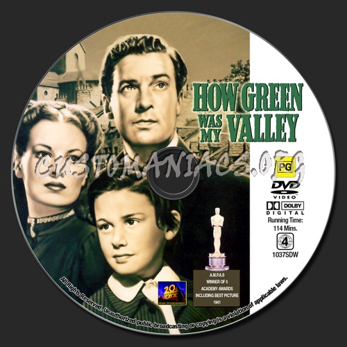 How Green Was My Valley dvd label