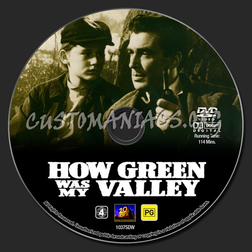 How Green Was My Valley dvd label