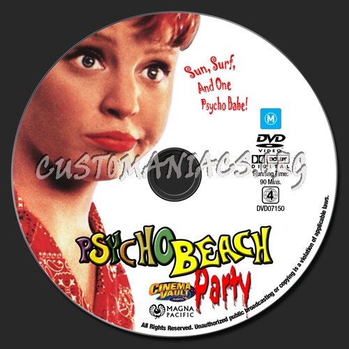 Psycho Beach Party dvd label