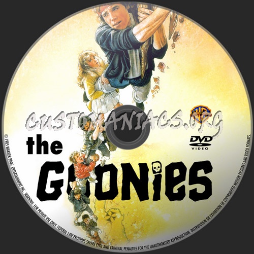 The Goonies dvd label