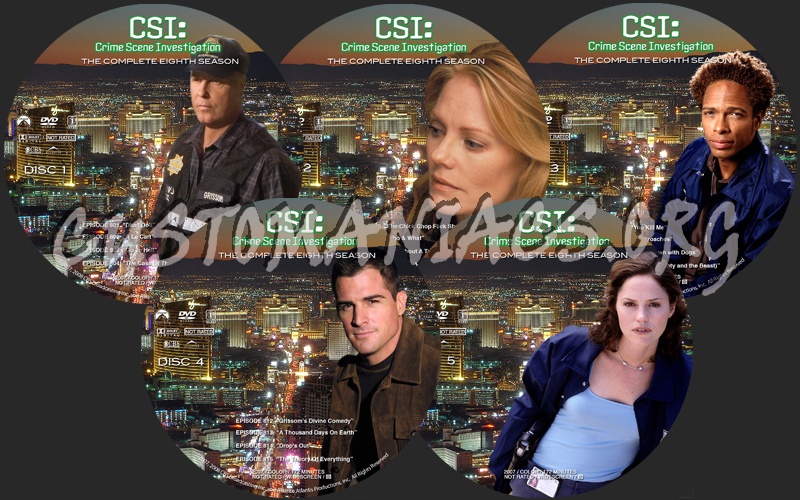 CSI Season 8 dvd label