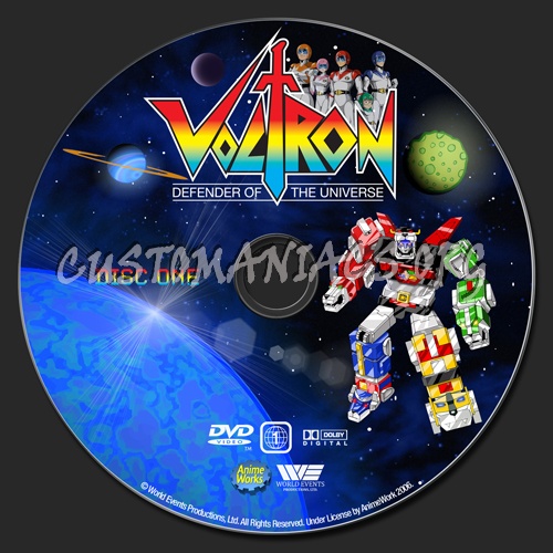 Voltron: Defender of the Universe - Season 1 dvd label