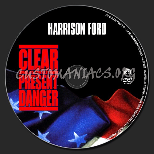 Clear And Present Danger dvd label
