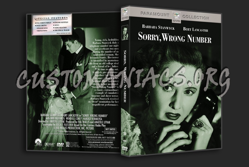 Sorry, Wrong Number dvd cover