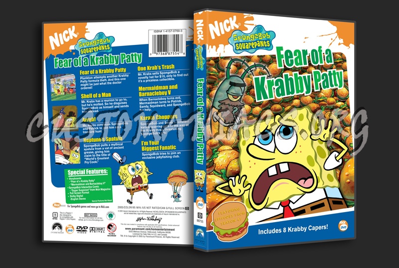 Spongebob Squarepants:  Fear of a Krabby Patty dvd cover