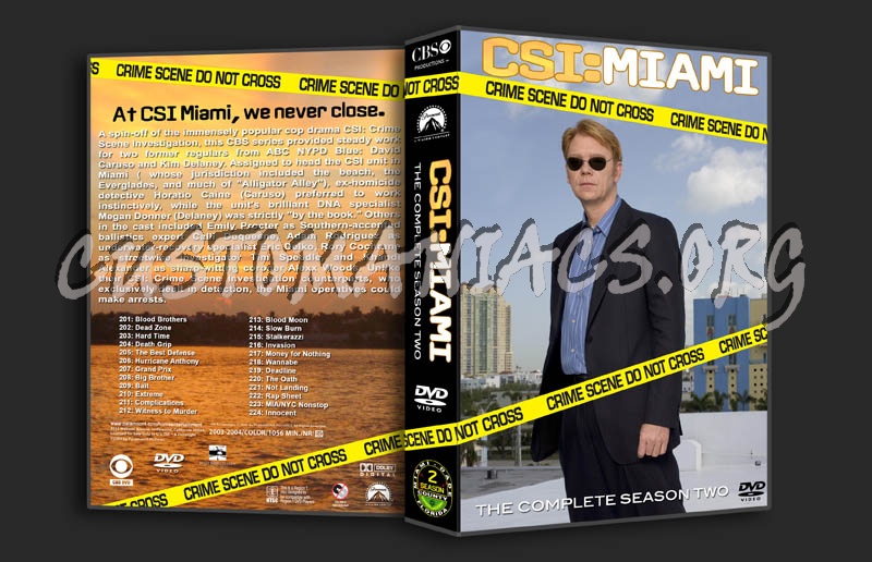 CSI:MIAMI Season 2 dvd cover