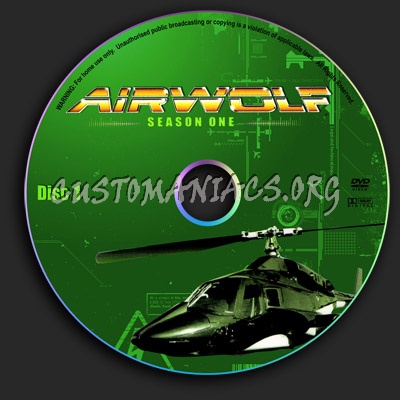 Airwolf - Season 1 dvd label