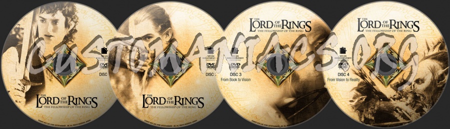 Lord of the Rings: The Fellowship Of The Ring dvd label