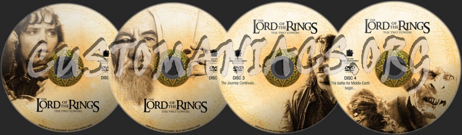 The Lord of the Rings: The Two Towers dvd label