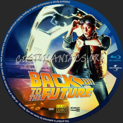 Back To The Future blu-ray label