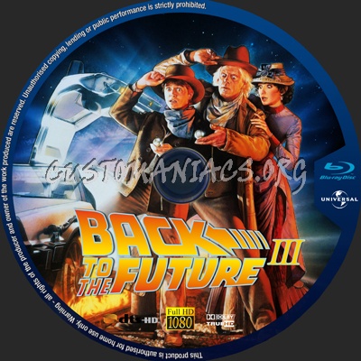 Back To The Future 3 blu-ray label