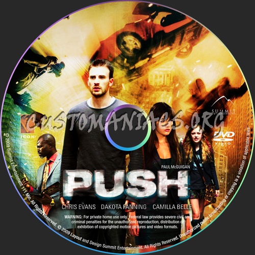 Push dvd label