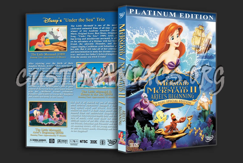 The Little Mermaid Triple Feature dvd cover