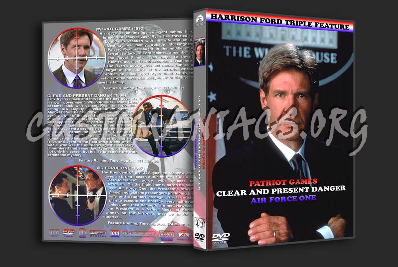 Patriot Games / Clear and Present Danger / Air Force One dvd cover