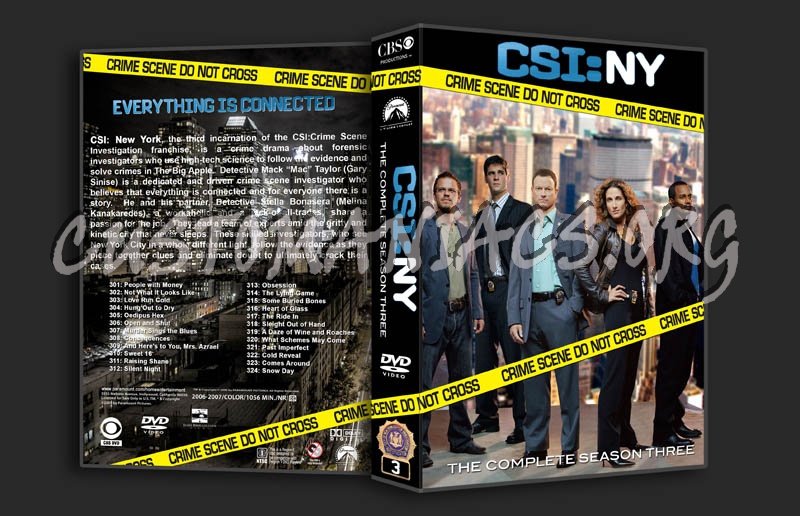 CSI: NY Season 3 dvd cover