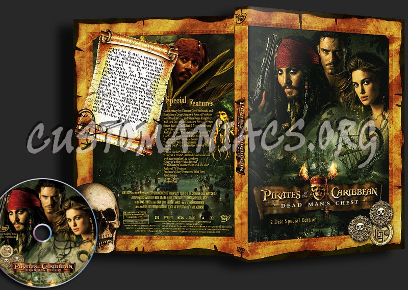 Pirates of the Caribbean Dead man's Chest 2 disc dvd cover