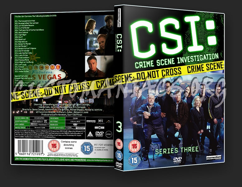 CSI: Crime Scene Investigation Series 3 dvd cover