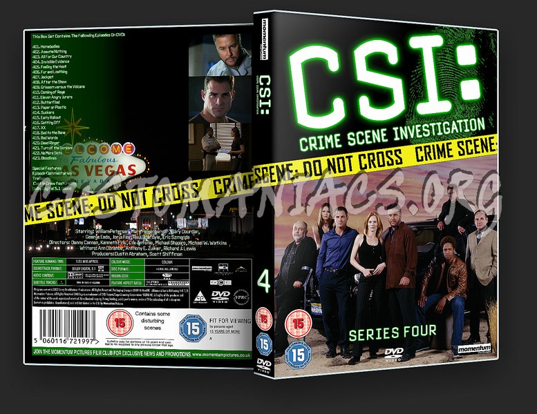 CSI: Crime Scene Investigation Series 4 dvd cover