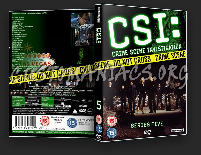 CSI: Crime Scene Investigation Series 5 dvd cover