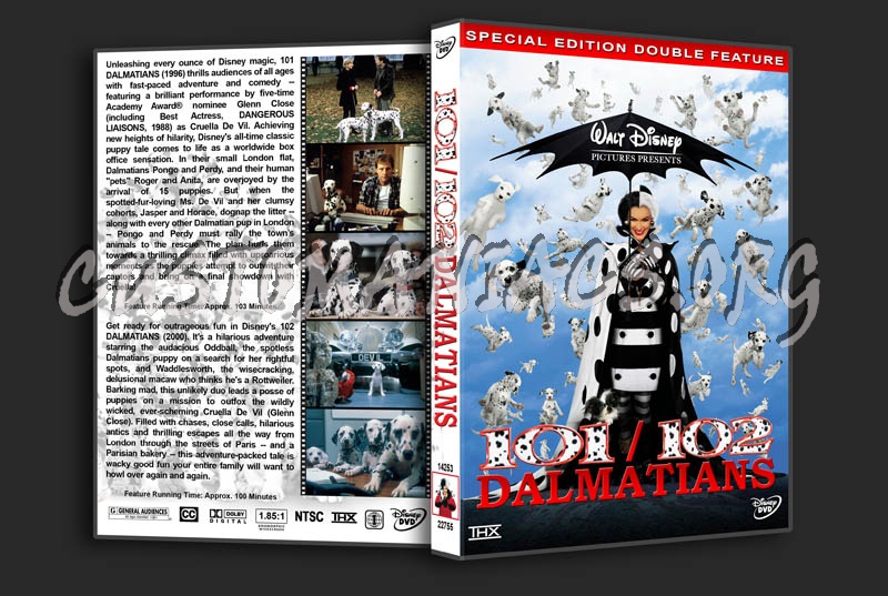 101/102 Dalmatians Double Feature dvd cover