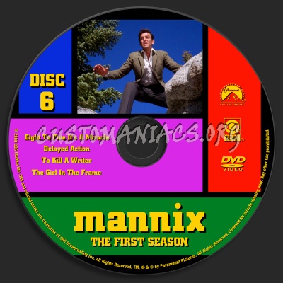 Mannix Season 1 dvd label