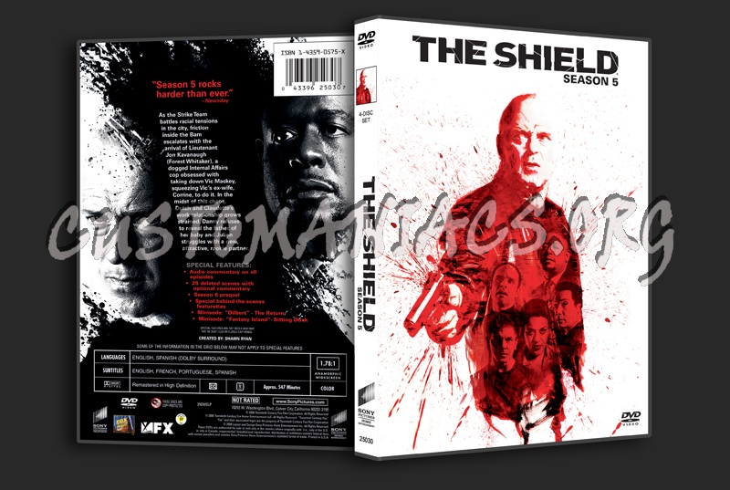 The Shield Season 5 dvd cover