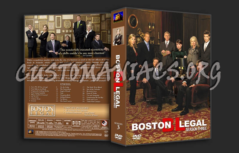Boston Legal Season 3 dvd cover