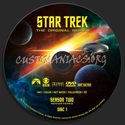 Star Trek - The Original Series Season Two  Remastered dvd label