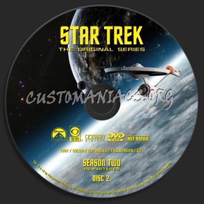 Star Trek - The Original Series Season Two  Remastered dvd label