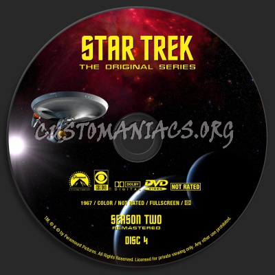 Star Trek - The Original Series Season Two  Remastered dvd label