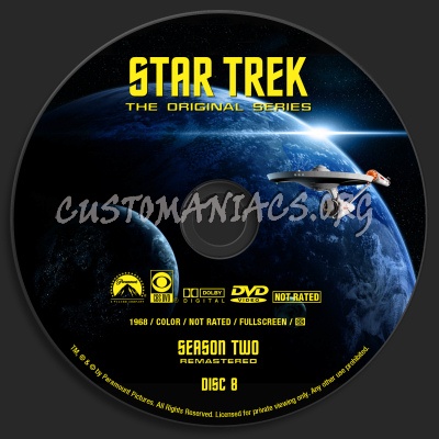 Star Trek - The Original Series Season Two  Remastered dvd label