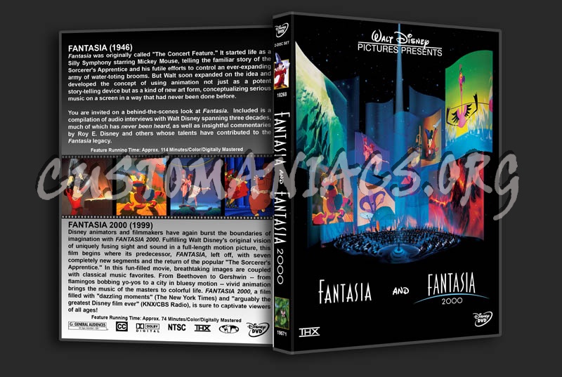 Fantasia/Fantasia 2000 Double Feature dvd cover