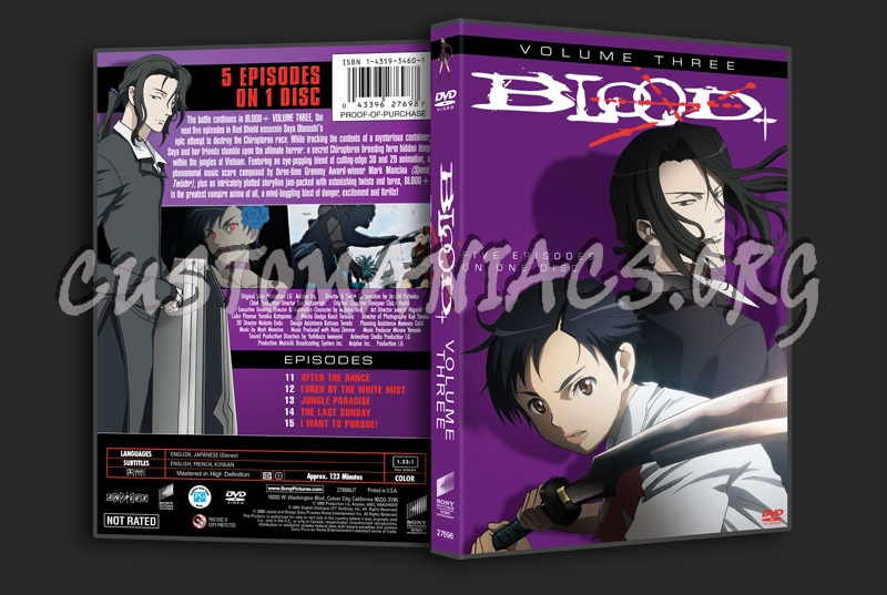 Blood+ Volume 3 dvd cover