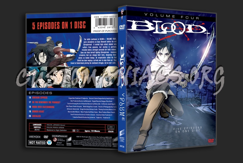 Blood+ Volume 4 dvd cover