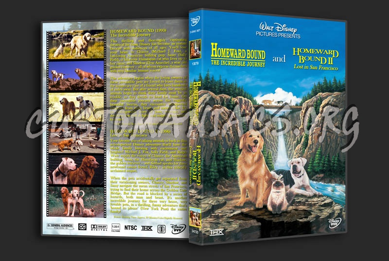 Homeward Bound/Homeward Bound II Double Feature dvd cover