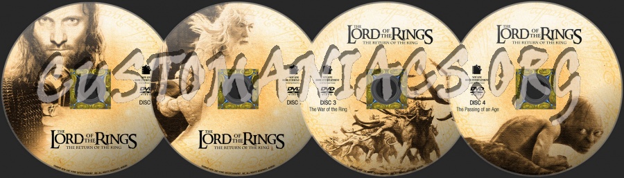 The Lord Of The Rings: The Return Of The King dvd label
