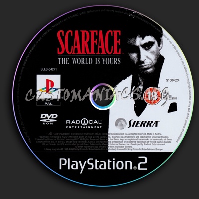 Scarface dvd label