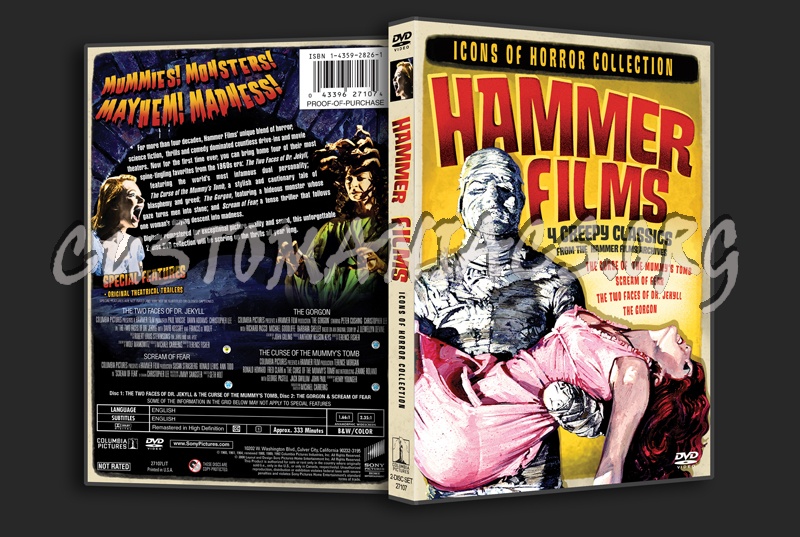 Hammer Films Icons of Horror Collection dvd cover