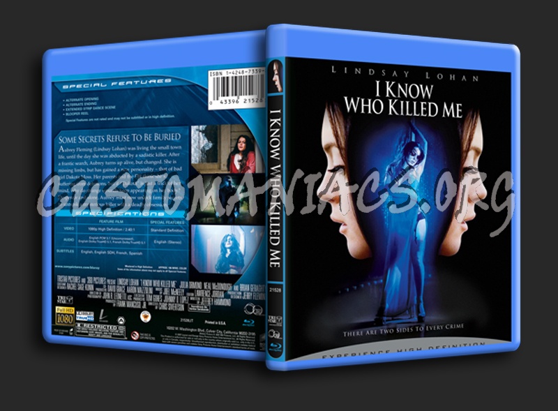 I Know Who Killed Me blu-ray cover